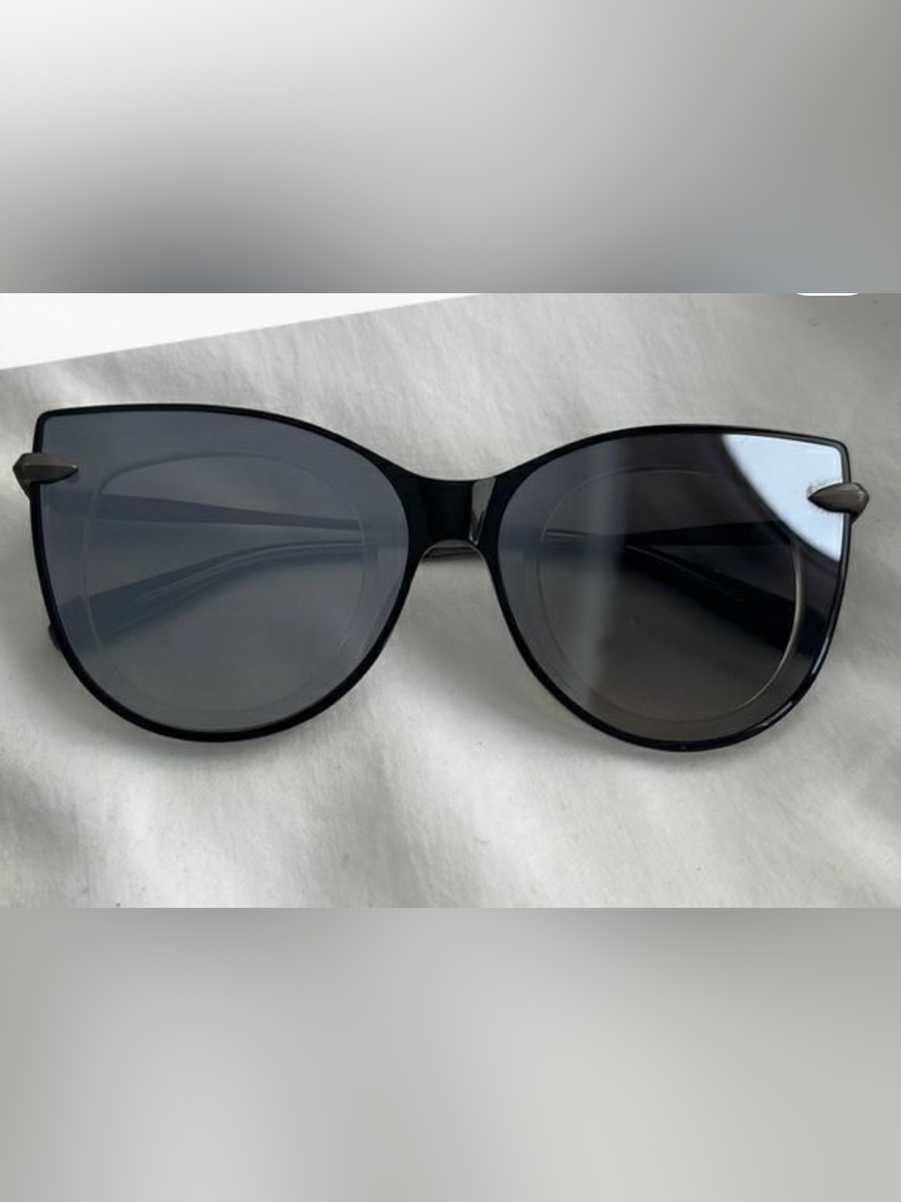 KREWE LaVeau Nylon Black Silver Cat Eye Sunglasses Rare Item New Orleans Design